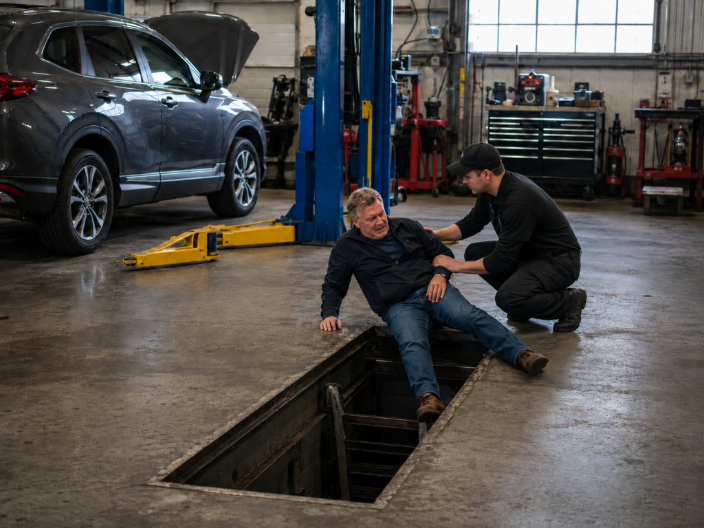 Car Repair Facility Slip and Fall Lawyer Wins $162,000