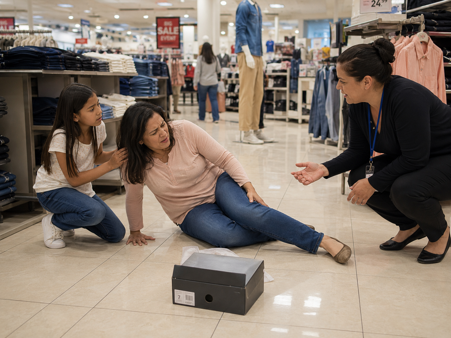 Department store trip and fall accident