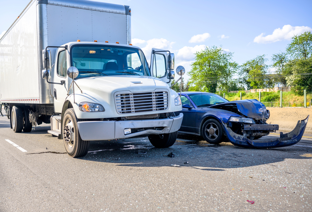 Highway rear end collision with semi truck
