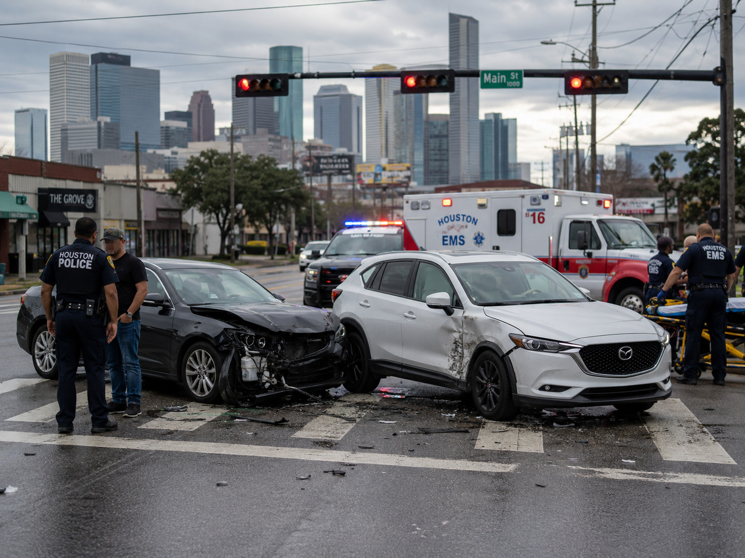 Houston intersection accident ran red light