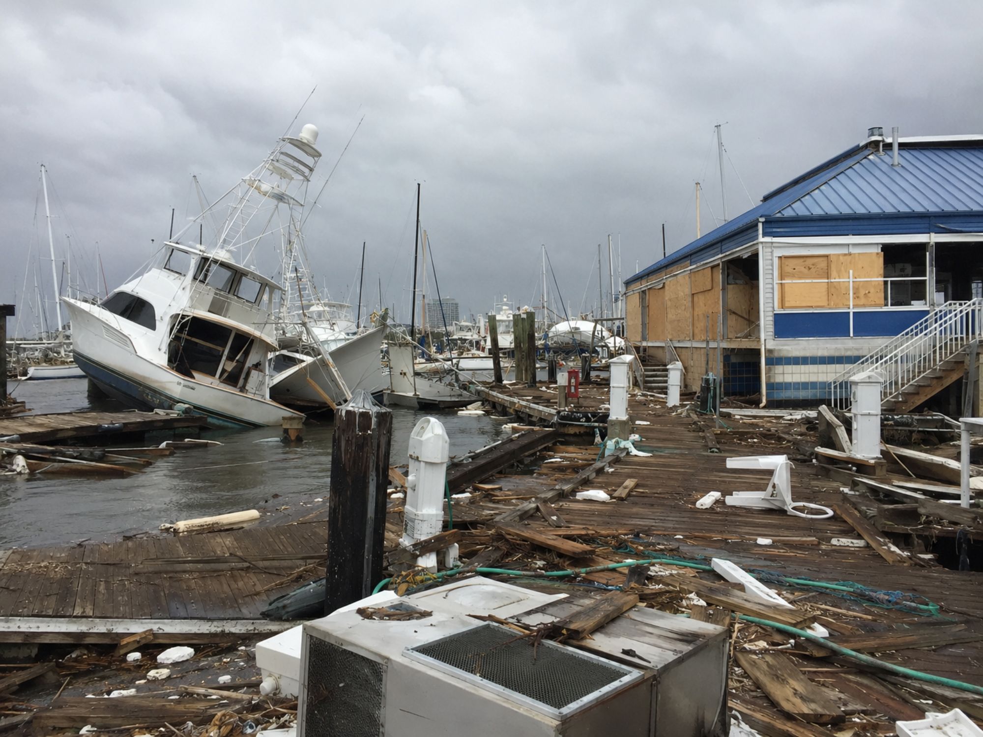 Hurricane Ike marina property damage