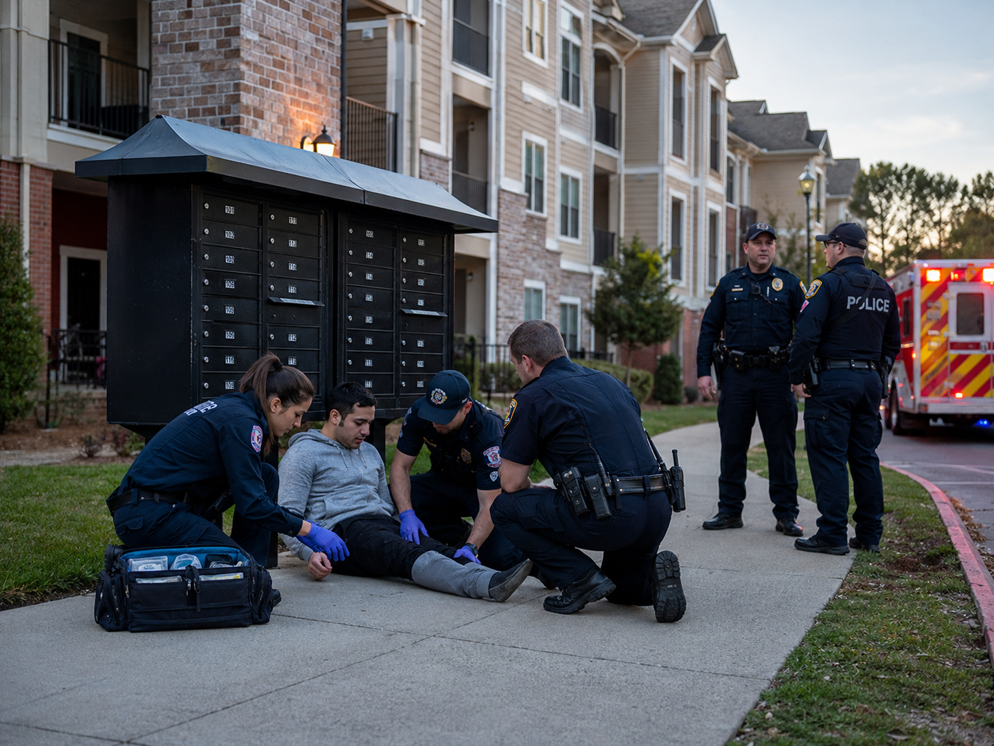 Residential mailbox shooting aftermath