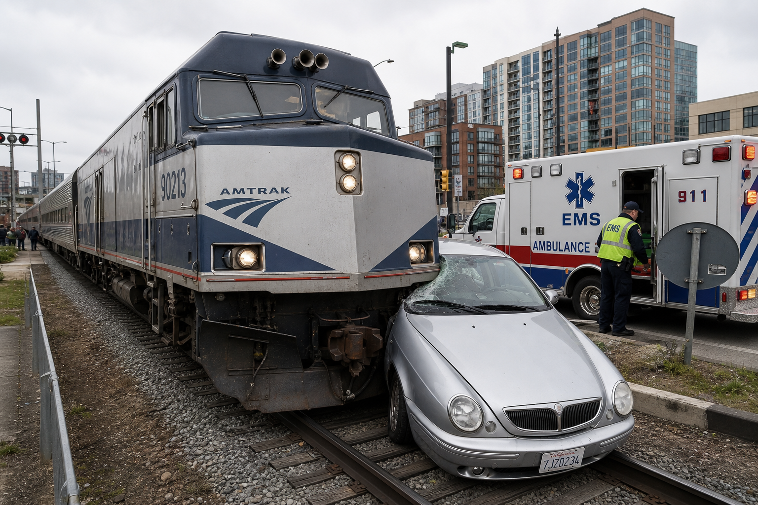 train and auto collision